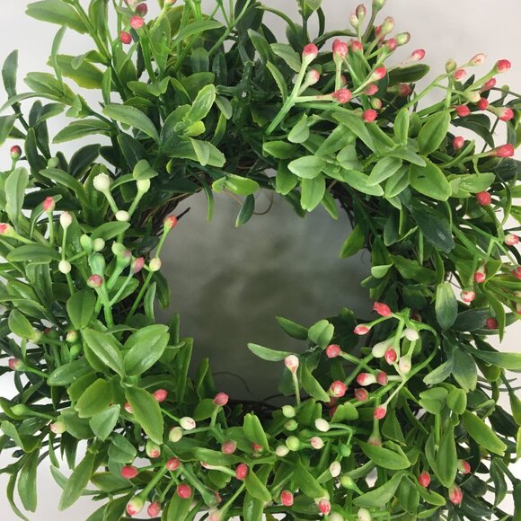 Spring Greenery Home Decor Mini Wreath Table Centerpiece Arrangement - Picture 8 of 13